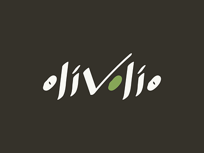 Olivolio - dark gestual handmade italy logotype oil olive signature