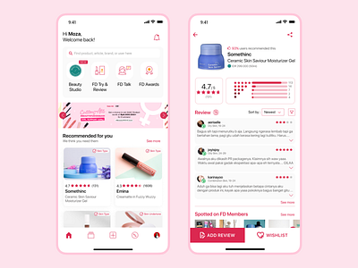 Redesign Female Daily Mobile App app design femaledaily mobile app mobile ui redesign ui ux