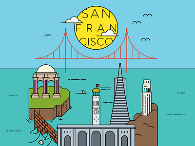 San Francisco Illustration, Color