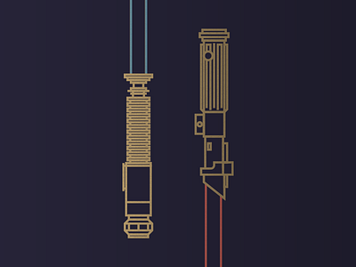 Lightsabers dark side design draw illustration lightsaber star wars vector