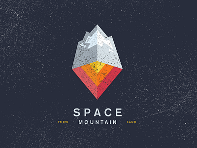 Space Mountain Logo branding design disney disneyland identity illustration logo minimal tomorrowland typography