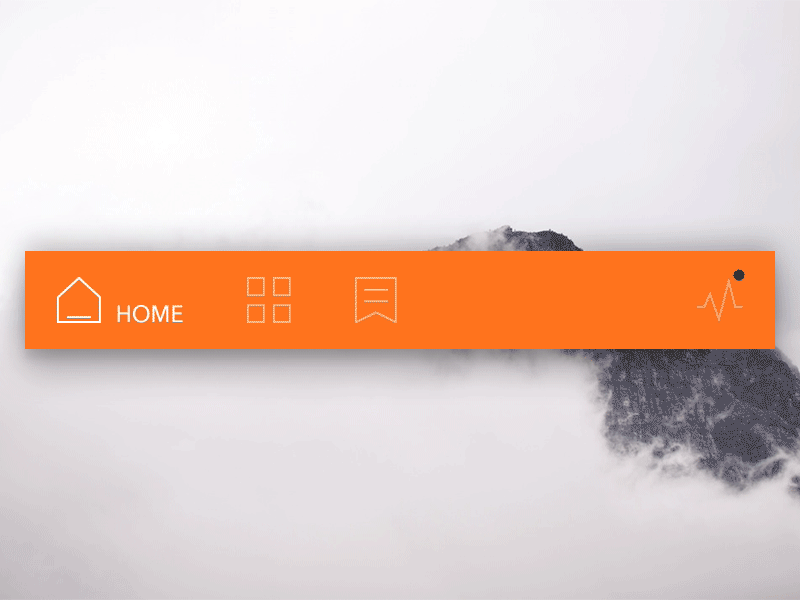 Orange Navbar Animation app design interaction ios iphone navigation tab tabbar ui user experience user interface ux