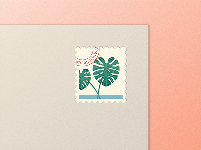 It's a stampede design envelope illustration letter minimal plant san francisco stamp vector