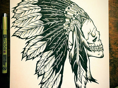 Native Skull by Johnathon Burns on Dribbble