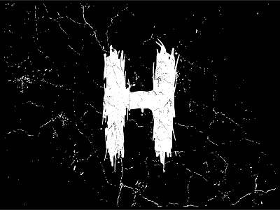 The Letter H grunge illustration letter lettering letters scary type typeface typeset