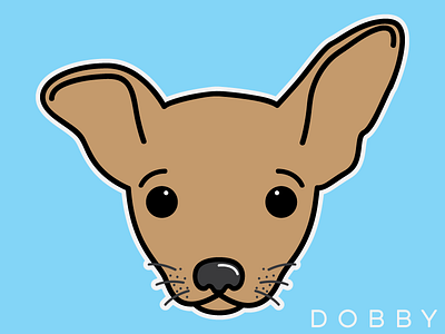 Dobby The Pup brand dog elf icon illustration logo pet pin puppy vector