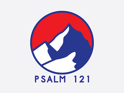 Psalm 121 branding camp icon illustration logo patch vector