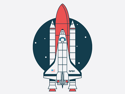 Rocketship icon illustration nasa pin rocket space stars vector