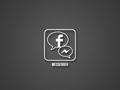Facebook Messenger app branding icon illustration ios iphone lettering logo typography ux vector web