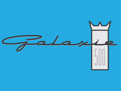 Galaxie 500 brand car galaxie icon illustration logo type vector