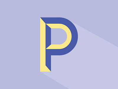 Flat P apparel brand fashion flat illustration letter logo monogram typography vector