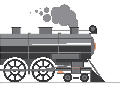 Choo Choo flat icon illustration letter train type vector