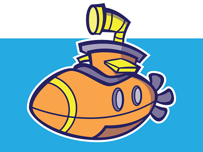Submarine cartoon kids nautical ocean submarine vbs water