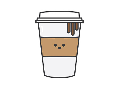 Coffee cartoon coffee cute icon vector