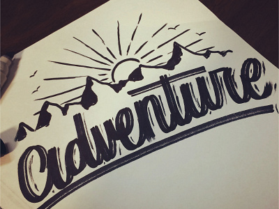 Adventure adventure brand drawing icon illustration lettering logo type