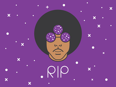 Prince Rip illustration legend lines music prince purple stroke
