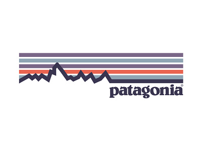 Patagonia Range hike logo mountains patagonia tshirt vector