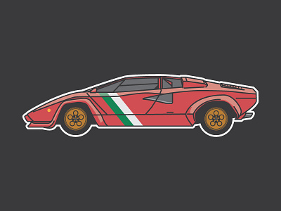Lamborghini Countach contest italia italy mule playoff rebound sticker stickers