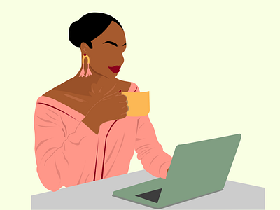 Working woman illustration