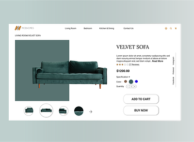 UIShot3_by_Ish - Product page adobe adobe xd adobe xd photoshop ui ux adobexd furniture furniture store furniture website green product page teal ui ui ux ui design uidesign uiux ux ui ux design uxui visual design website design