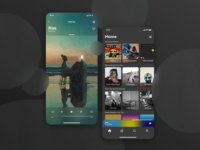 Music Streaming Mobile App app app design design design challenge glassmorphism mobile mobile ui product product design ui user experience user interface ux