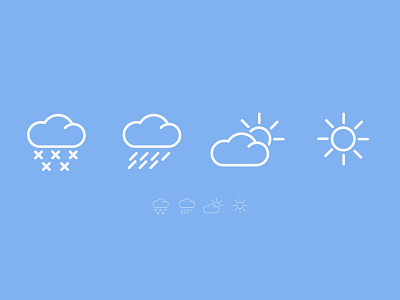 Weather Icons cloud iconography icons line rain snow sun vector weather