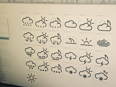 Weather icons update fog frost icons rain sketch snow storm sun sunrise weather