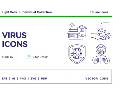 Virus Icons Set branding dashboard design flat icons graphic design icon icons icons design social media startup icon