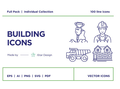 Building and Construction Icons Set branding dashboard design flat flat icons graphic design icon icons icons design illustration logo logo branding logo design social media startup startup icon