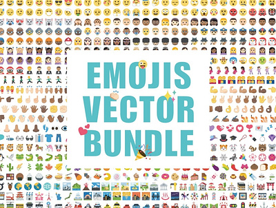 Emoji clipart vector design bundle branding dashboard design flat icons graphic design icon icons icons design logo social media startup icon