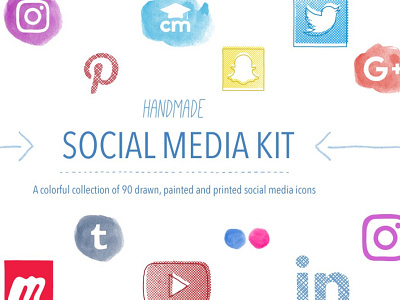 Handmade Social Media Icons branding dashboard design flat icons graphic design hand drawn handmade icon icons icons design startup icon