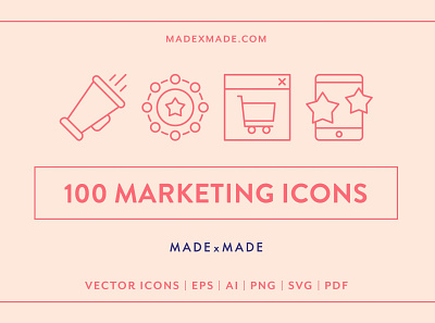 Line Icons – Marketing branding dashboard design flat icons graphic design icon icons icons design logo social media startup icon