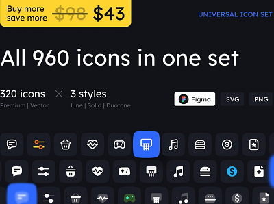 UNIVERSAL ICON SET branding dashboard design flat icons graphic design icon icons icons design logo social media startup icon