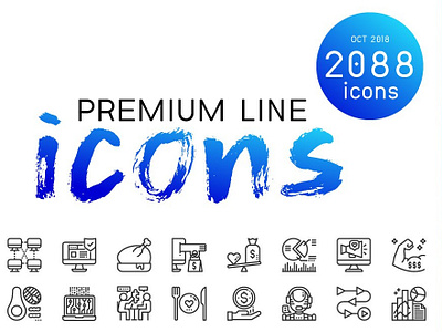 Becris Premium Line Icons branding dashboard design flat flat icons graphic design icon icons icons design logo logo branding logo design social media startup startup icon