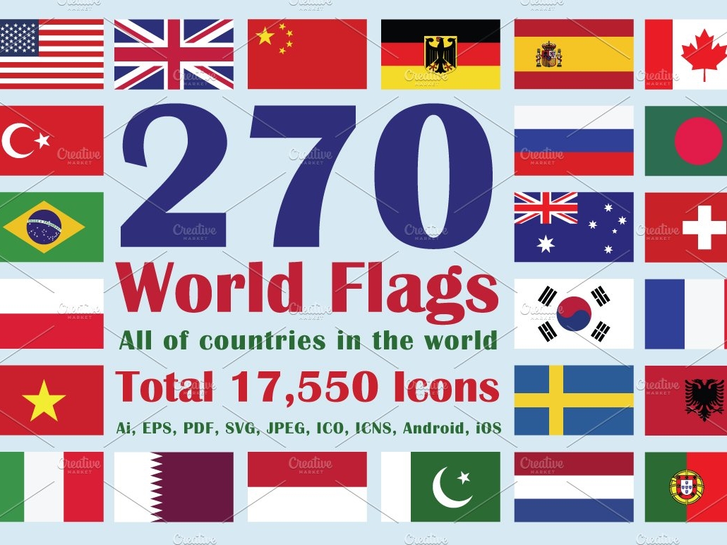 270 World Flags by Icons Design on Dribbble