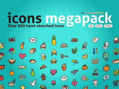 Icons Megapack - Save 50%! branding dashboard design flat flat icons graphic design hand sketched icon icons icons design logo logo branding logo design megapack social media startup startup icon