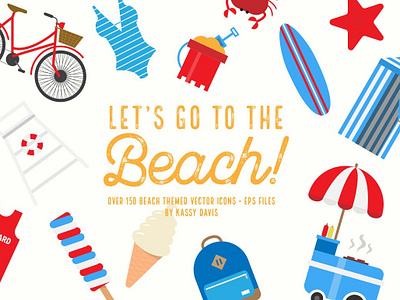 Let's Go To The Beach! Icon Set