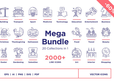 Mega Bundle branding bundle dashboard design flat flat icons graphic design icon icons icons design startup icon
