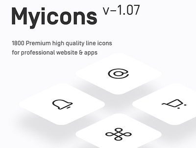 Myicons - Premium Vector line Icons branding dashboard design flat icons graphic design icon icons icons design social media startup icon