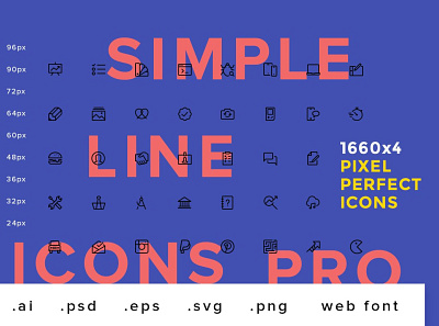 Simple Line Icons Pro branding dashboard design flat icons graphic design icon icons icons design logo social media startup icon