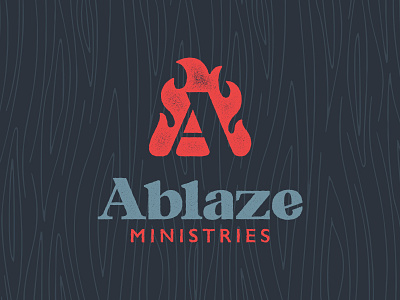 Ablaze Ministries Logo branding church design illustration logo texture type typography