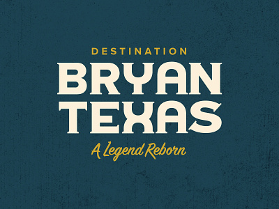 Destination Bryan Logo branding city design lettering logo type typography