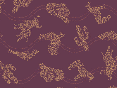 Dale Brisby - Pattern branding bull cactus chicken design graphic design illustration pattern western