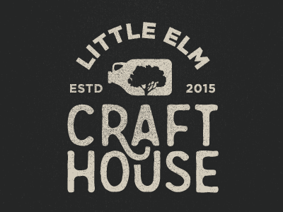 Little Elm bar brewery crafthouse elm logo tree