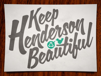 Keep Henderson Beautiful T-Shirt brush script logo vintage