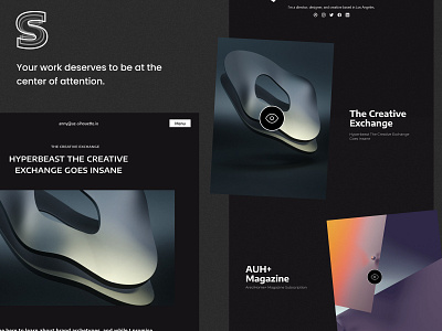 Silhouette Website Template animation branding colors dark design illustration landing logo personal phone template ui uiux ux vector web webflow website