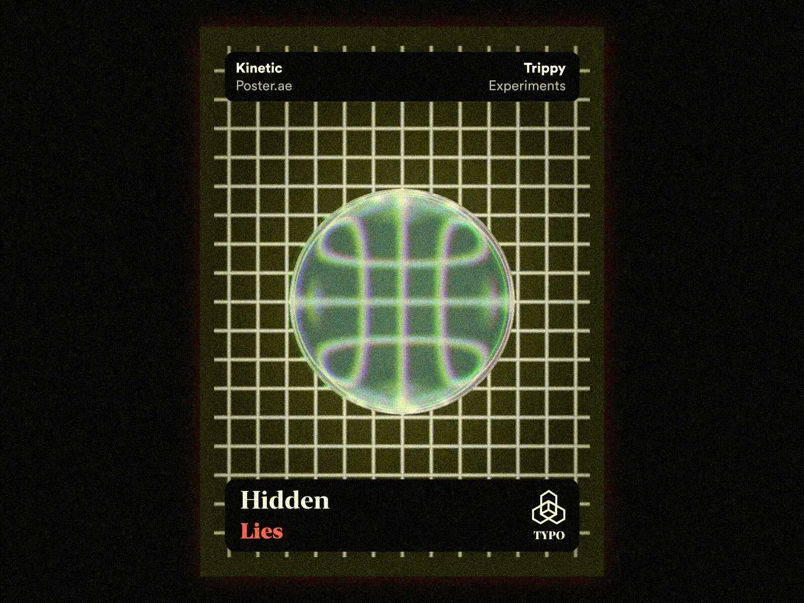 Hidden lies 3d 3danimation abstract animation branding cinema4d design illustration kinetic poster reflection spin system typo typogaphy