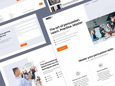 Homepage design concept for education company