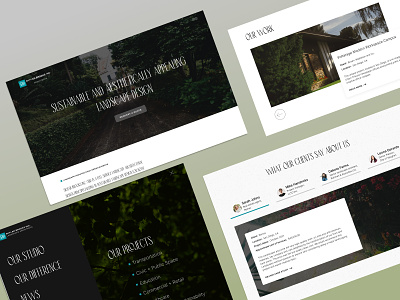 Website for a landscape company design homepage homepage ui landscape ui webdesign