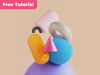 Tutorial / Microsoft Design Avatar in Blender3D 3d 3d artist 3d illustration blender3d cute cycles render geometry microsoft design render tutorial video